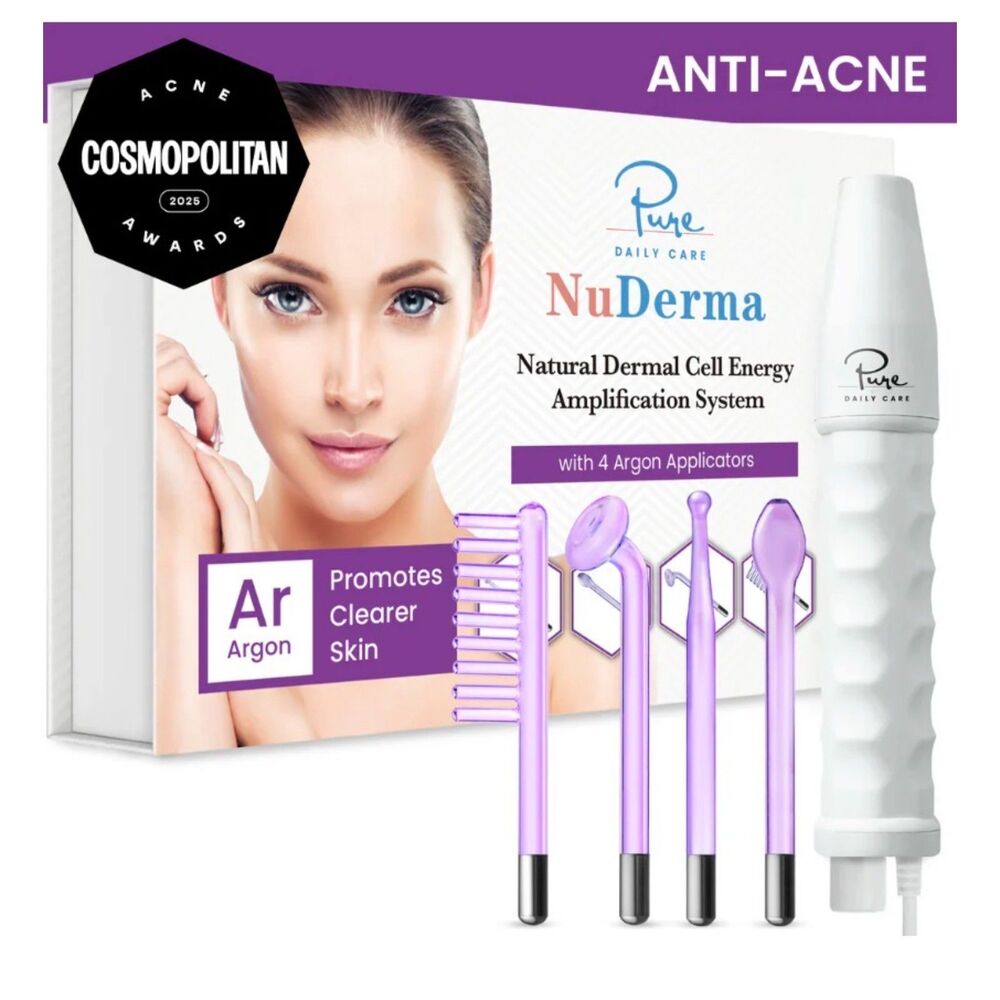NIP NEW NuDerma High Frequency Skin Therapy Wand | Anti Aging & Acne Treatment